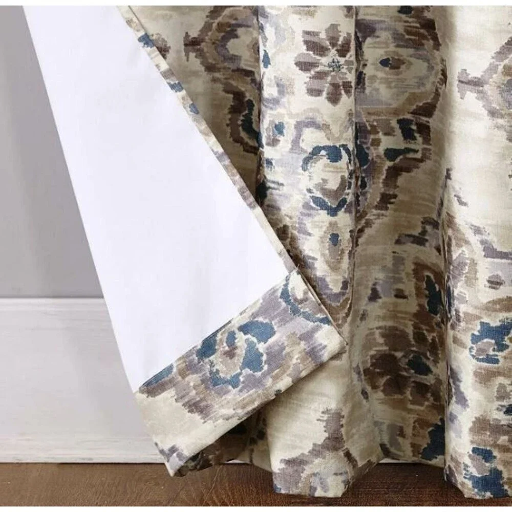 NEW Sun Zero Darkening Floral Linen Watercolor 1 Panel Grommet Curtain 40x84 - Picture 5 of 8
